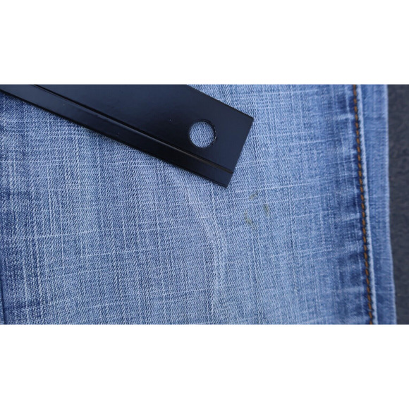 Allen B. by Allen Schwartz Women Blue Distressed Jeans 6 - Picture 8 of 16